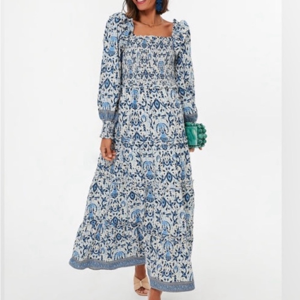 Ruffle puff sleeve maxi- love the label
